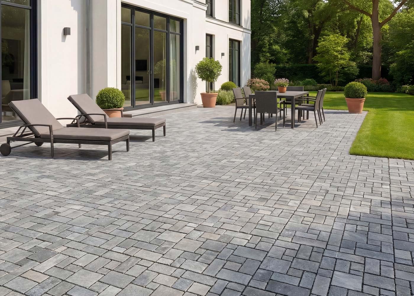 Mendler Balcón terraza HWC-K70 - Baldosas de suelo encajables para exterior, 11 piezas = 1 m², color gris oscuro