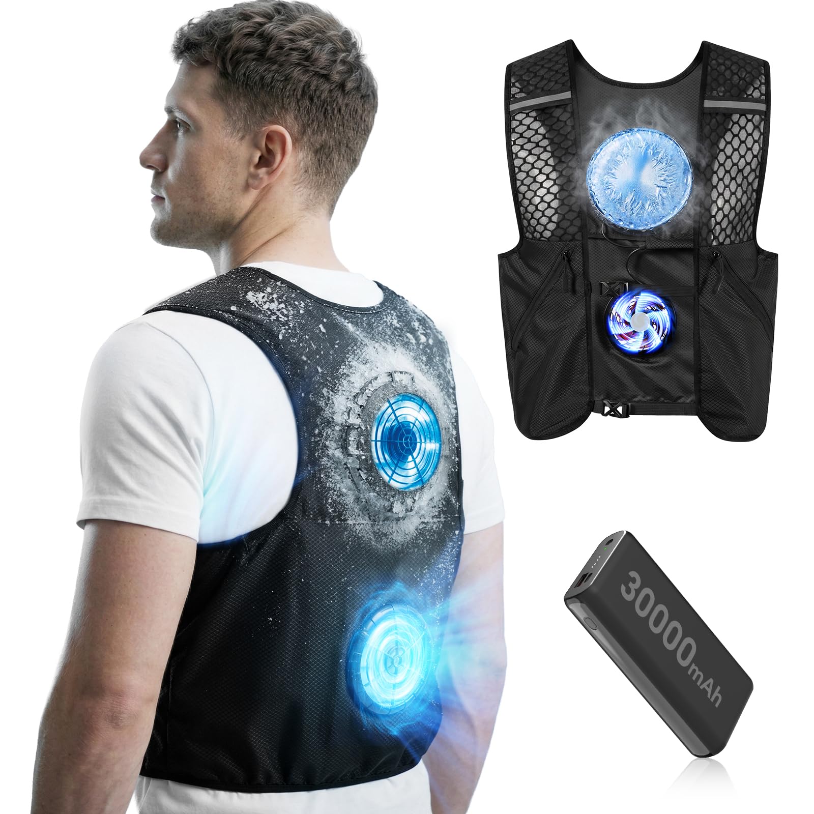 Cooling Vest for Men and Women with 40000mAh Battery