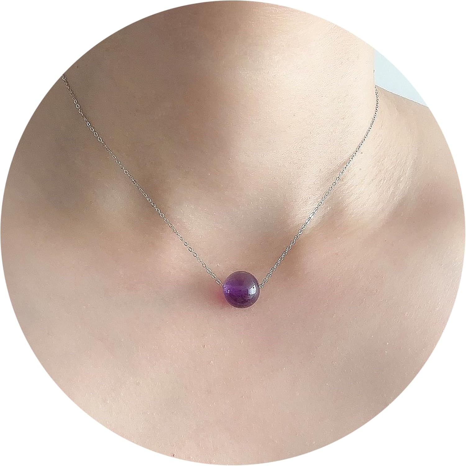 Natural crystal necklace for Women,Jade/Moonstone/Garnet/Amethyst/Aquamarine Choker Necklace Jewelry Gifts