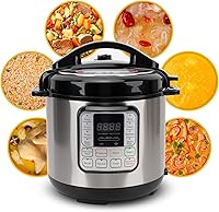 Vista 2 de Olla a presión eléctrica de 6.5 cuartos de galón, olla de cocción lenta multifuncional 16 en 1, olla arrocera, sartén, olla de sopa, ollas
