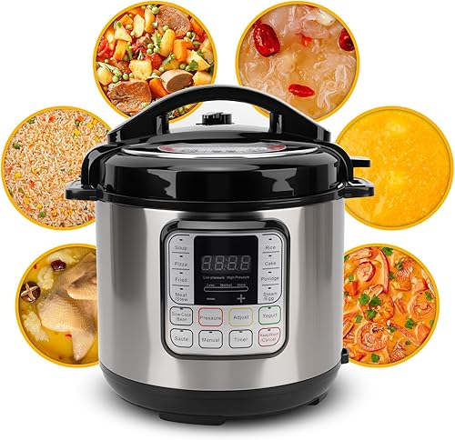 Miniatura 2 de 6.5 Quart Electric Pressure Cooker, 16-in-1 Multi-Functional Slow Cooker, Rice Cooker, Saute Pan, Soup Pot, Egg Cookers, Warmer, Preset Cooking,