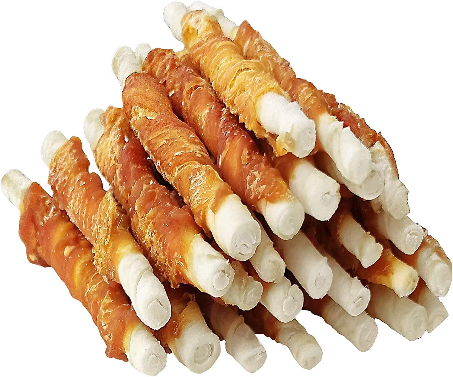 - Dog Treats, 5 Inch Rawhide Twist Chicken Hide Sticks, Suitable for Puppy and Small Dogs, 5 Inch (Chicken, Pack of 25)
