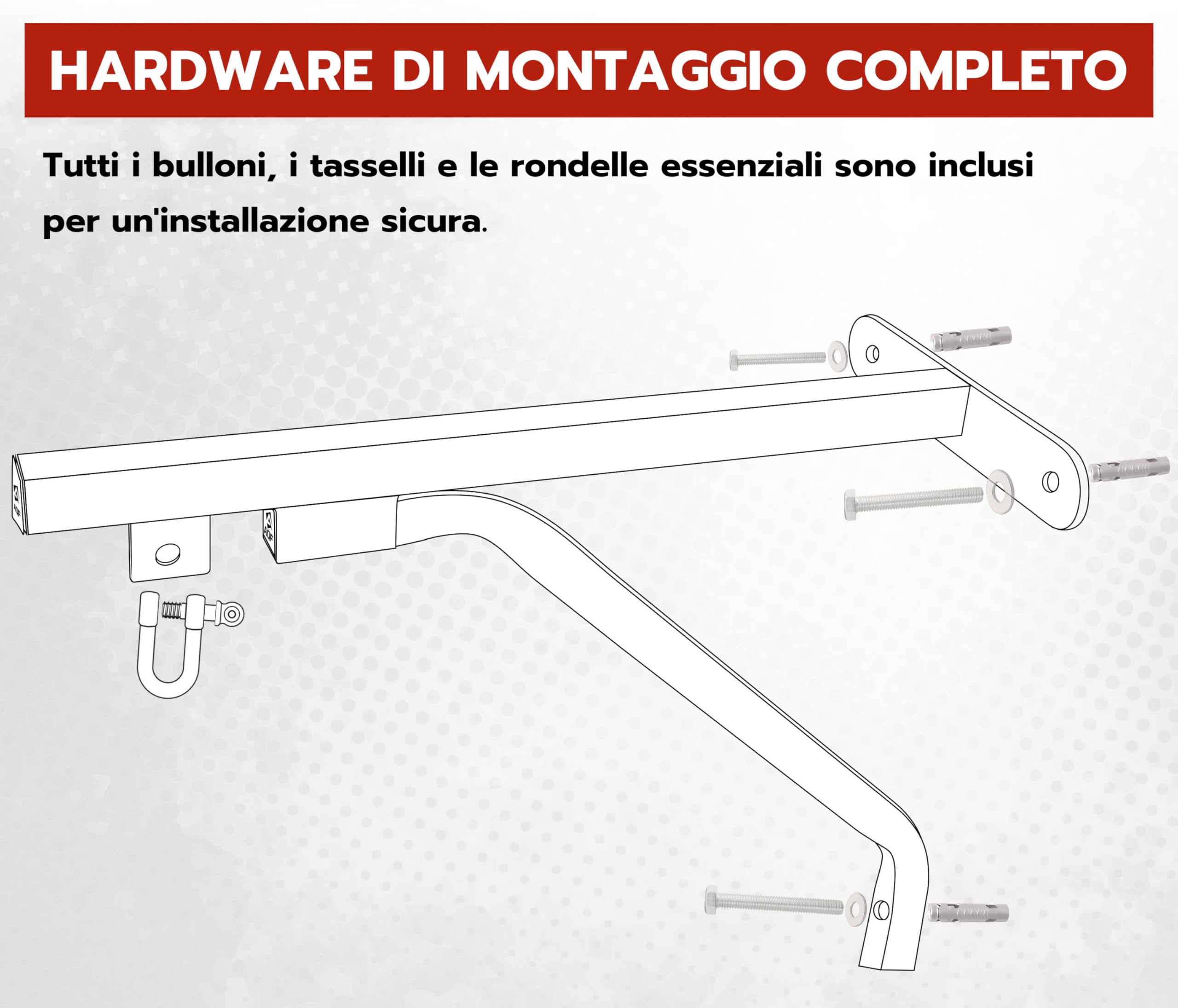 AQF Supporto Sacco da Boxe, Sacco Boxe Supporto A Muro, Staffa Sacco Boxe, Gancio Sacco da Boxe, Sacchi da Box Gancio Muro, Saccone Boxe Supporto per Boxe Allenamento, MMA UFC