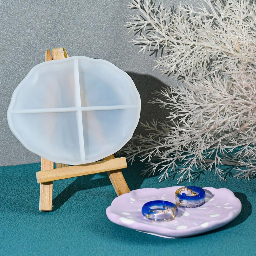 Moules en silicone de plateau de plat de feuille de monstera diy en