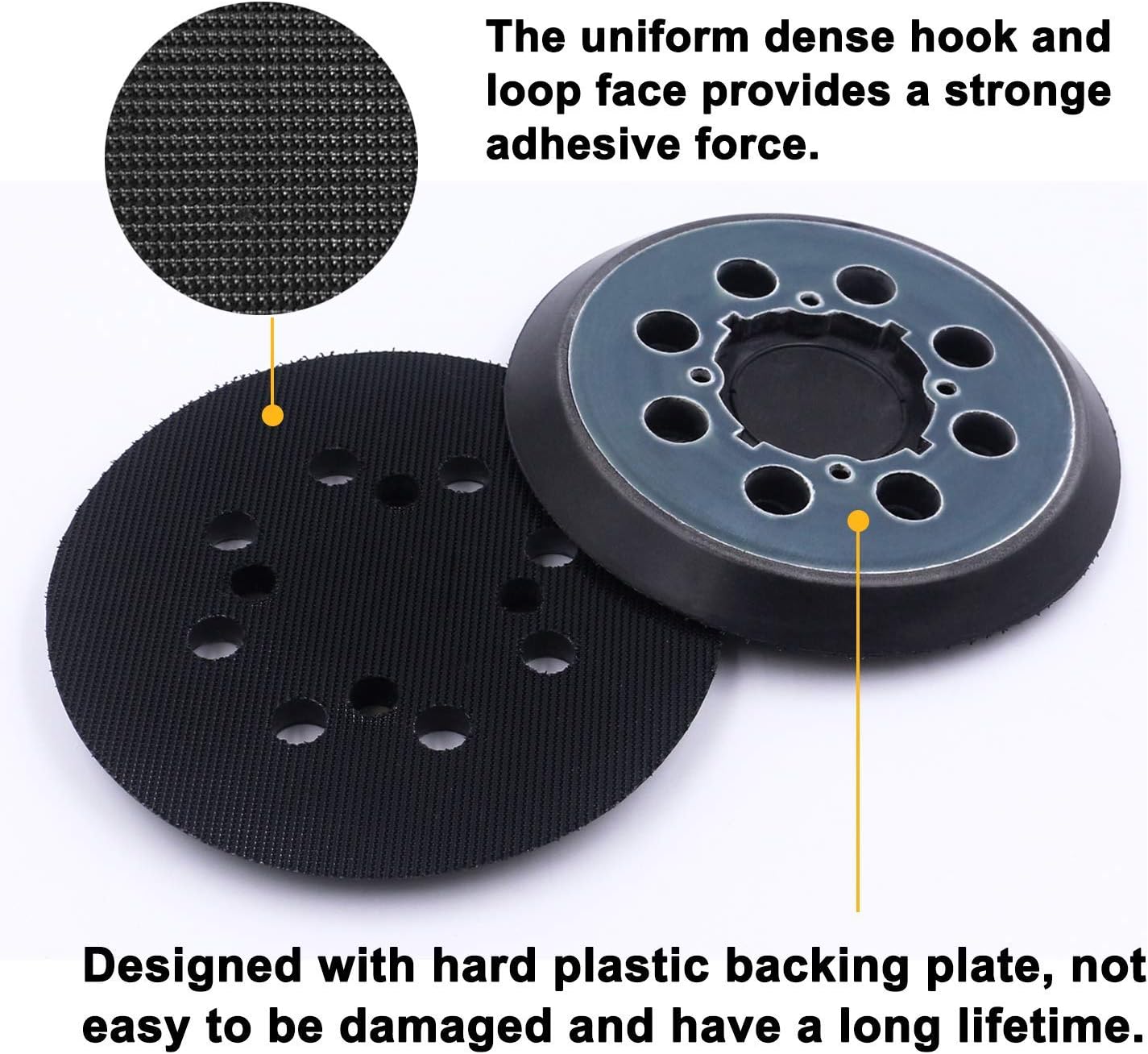 5-Inch Replacement Sanding Backing Pad for DEWALT DWE64233, N329079, Fit for DWE6421,DWE6421K,DWE6423,DWE6423K,DCW210B Random Orbit Sander
