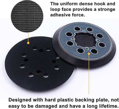 Miniatura 5 de Almohadilla de repuesto de lijado de 5 pulgadas para DEWALT DWE64233, N329079, apta para lijadora orbital aleatoria DWE6421, DWE6421K, DWE6423,