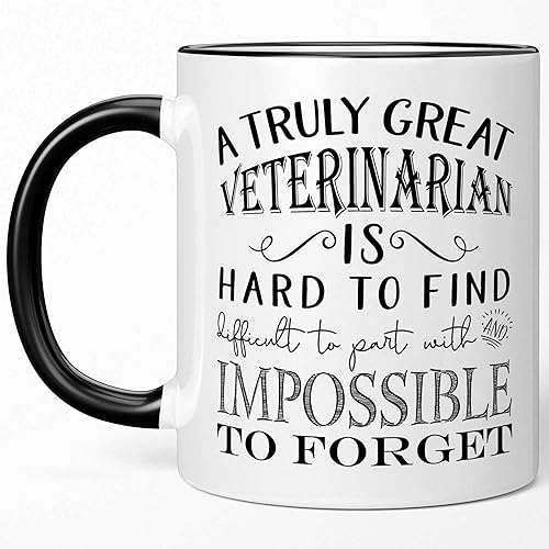 Miniatura 6 de Regalos de agradecimiento para veterinarios  A Truly Great Veterinarian is Hard to Find Taza de café, el mejor regalo de jubilación veterinaria,