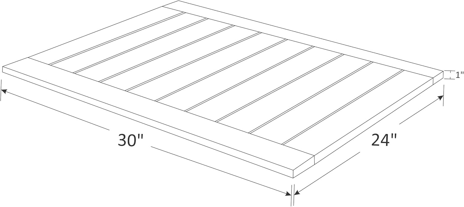 Cambridge Casual Superior Indonesian Teak Non-Slip Wood Bath Shower Mat, Natural Brown