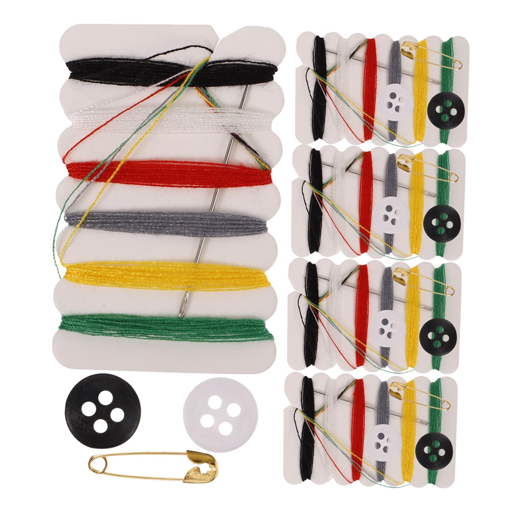 Kit da Cucito per Principianti 100 Pezzi, Set Portatile Multifunzionale | Ago, Bottone e Spilli Inclusi, per Riparazioni di Abiti, Uso Domestico e Viaggio Colore Casuale