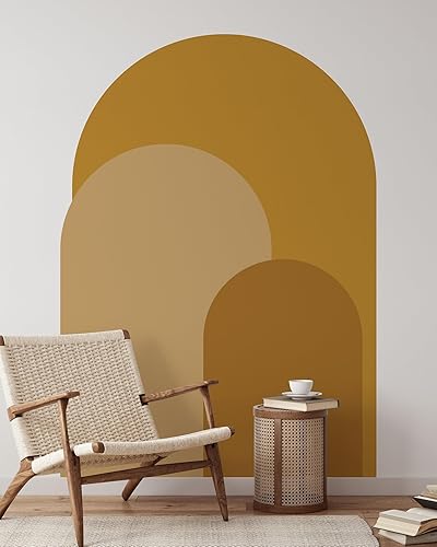 Miniatura 5 de Mostaza - Vinilo decorativo para pared, diseño de arco moderno para despegar y pegar, mural bohemio autoadhesivo extraíble, adhesivo para cabecero