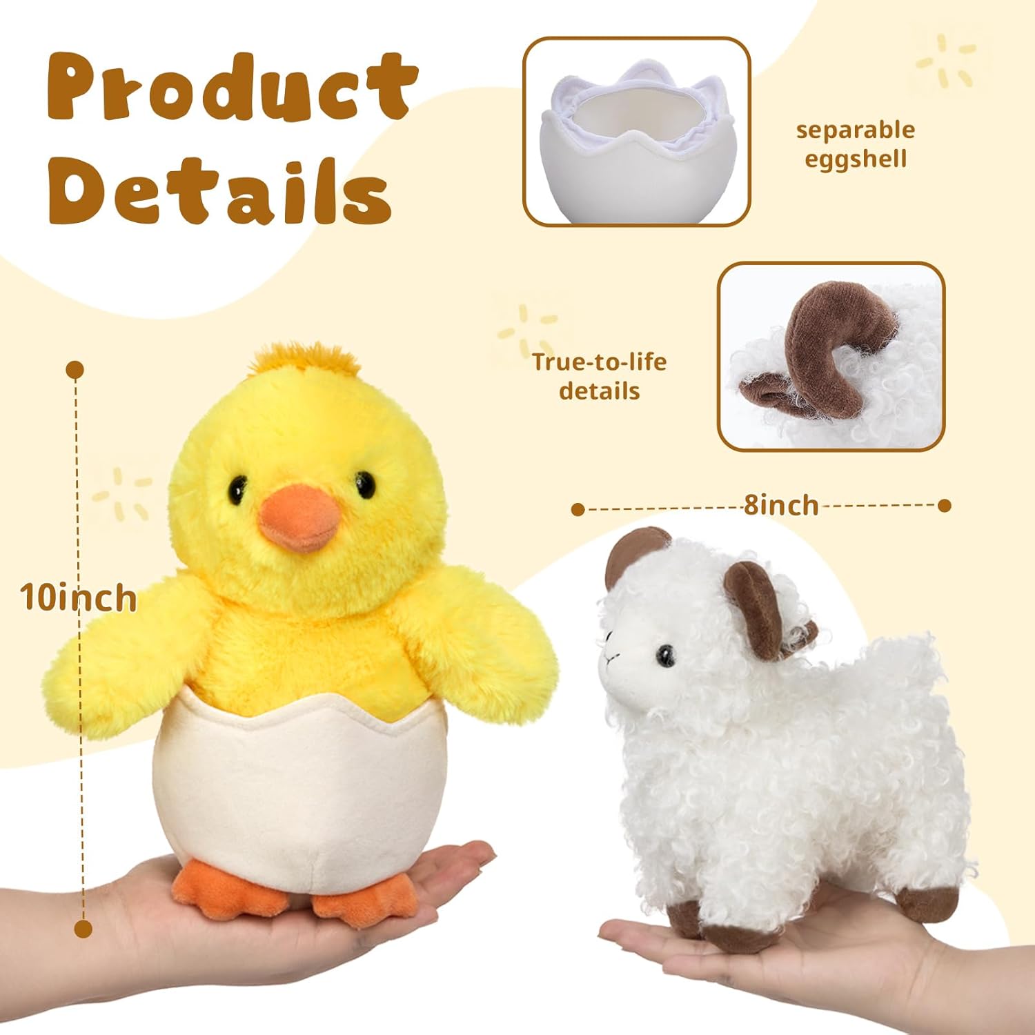 MaoGoLan 4Pcs Easter Stuffed Animals Bulk for Kids, 10 inch Floppy Bunny Stuffed Animals Plush Chick Toys Party Favors Birthday Decorations Girls Easter Gift Basket Stuffers