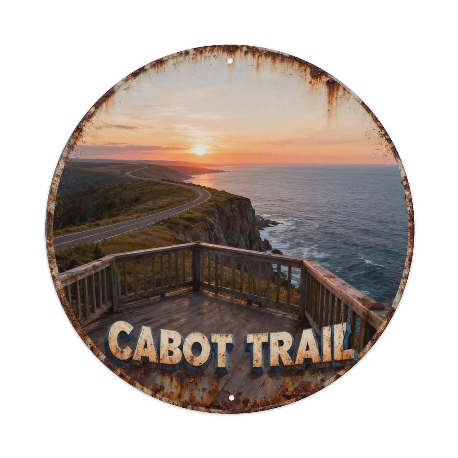Cabot Trail Nova Scotia Canada Plaque Metal Tin Sign Plaque