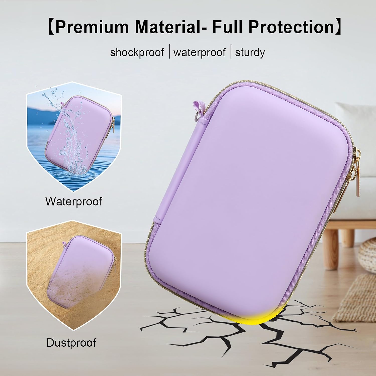 Elonbo Carrying Case for Blinger Dazzling Starter Kit,Blinger Kids Glam Collection Starter Kit Storage Bag,Kids Hair Styling Tool Travel Organizer Holder,Pocket fits Gems Rhinestones. Purple
