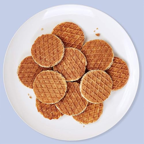 Miniatura 25 de Rip Van Wafels - Stroopwafels pequeños de caramelo holandés y vainilla, bajo en carbohidratos/calorías (0.11 onzas), sin OGM, para dieta cetogénica