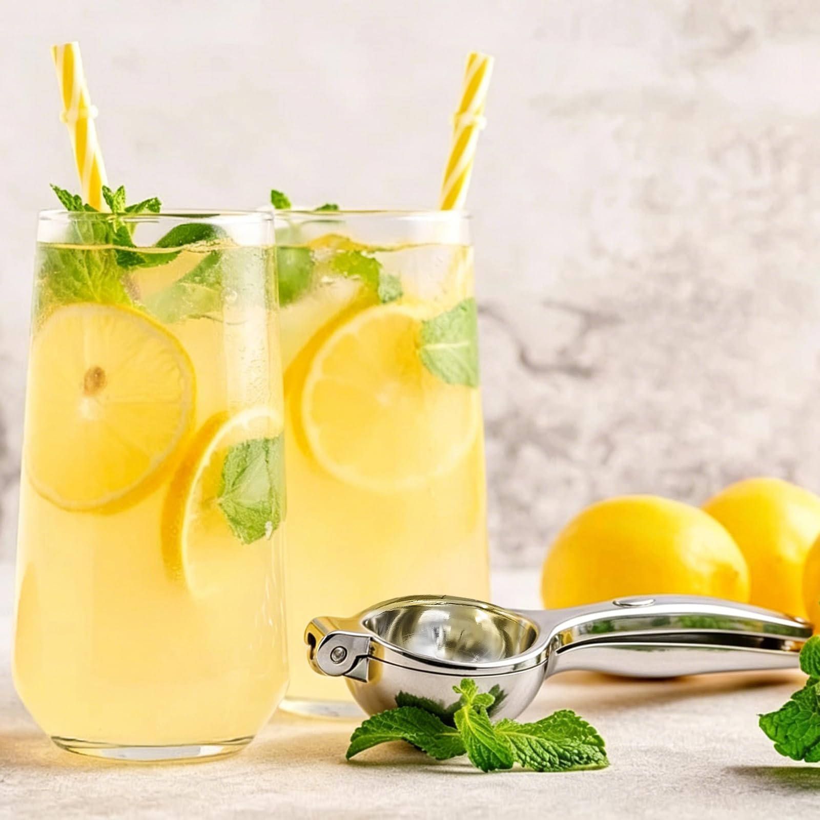 Zitronenpresse Manuell, Universelle Größe Limettenpresse Zitruspresse für Maximale Saftausbeute, Handpresse Lemon Squeezer für Bar Küche Restaurant, Leicht zu Reinigen & Spülmaschinenfest