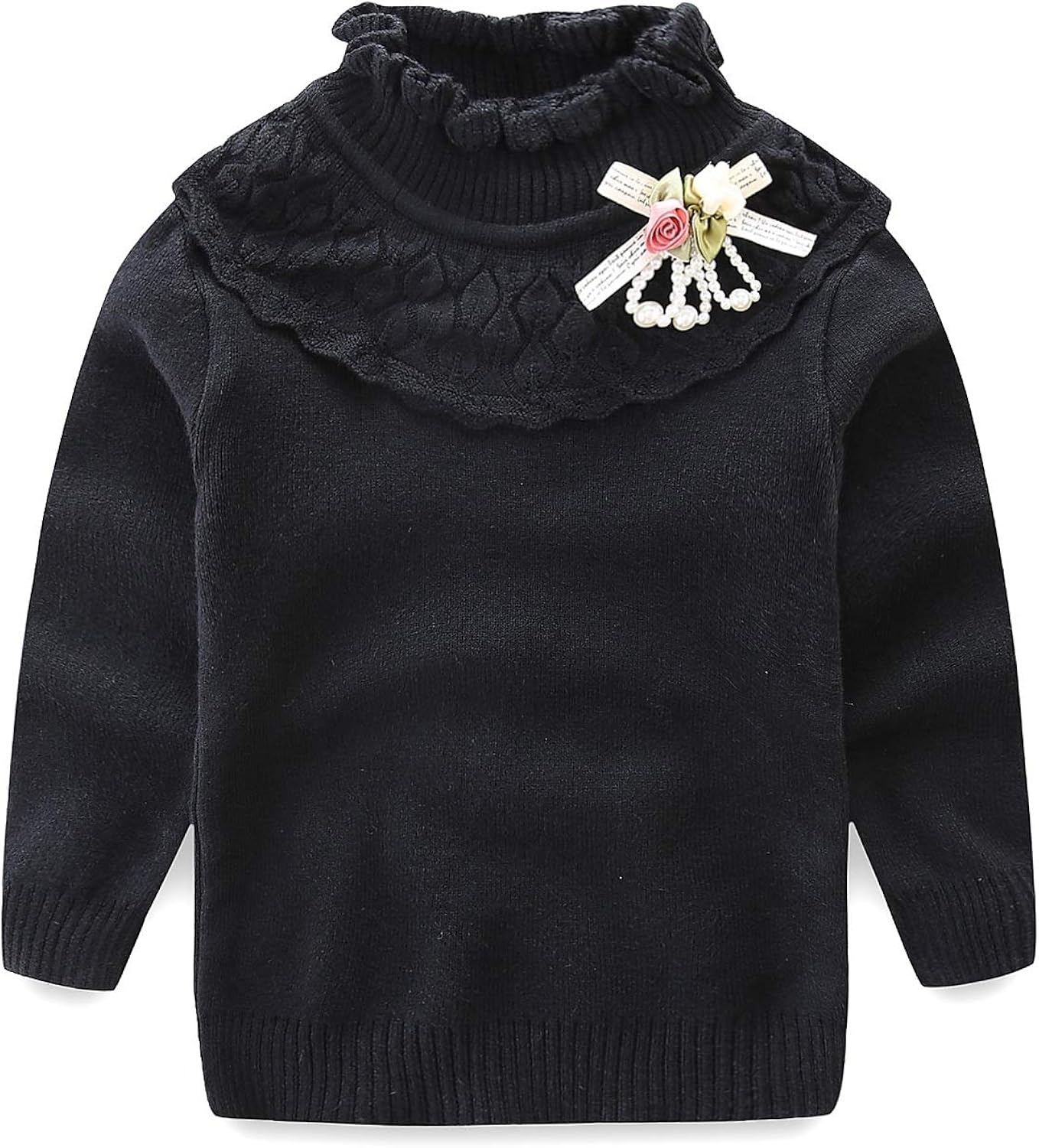 Mud Kingdom Cute Little Girls Comfort Rib Knit Sweater Mock Neck: Clothing, Shoes & Jewelry