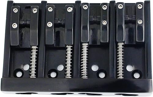 Guyker Puente de bajo para guitarra, puente de bajo estilo A, de 4 cuerdas, 0.656 pulgadas, .687 pulgadas, .718 pulgadas, .750 pulgadas, .787
