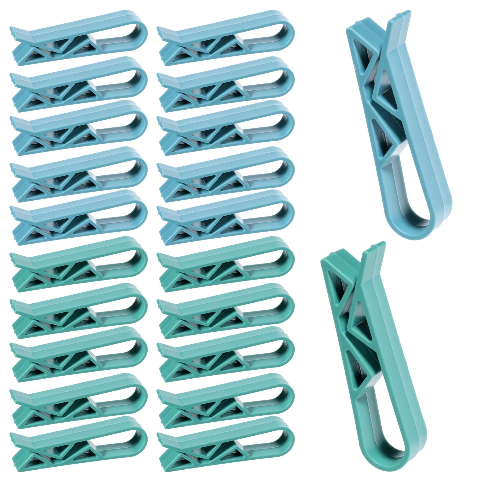 20Pcs Bin Bag Clips Wheelie Bins Liner Clips Rubbish Bin Clip Anti-Slip Garbage Bag Storage Fix Clip for Family Kitchen Food Waste Hotel Restaurant Garbage Bins (Blue and Green)