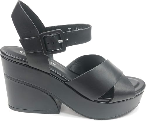 ELVIO ZANON EN3501X SANDALO ZEPPA PELLE MODELLO 2021 (nero : Amazon.it: Moda