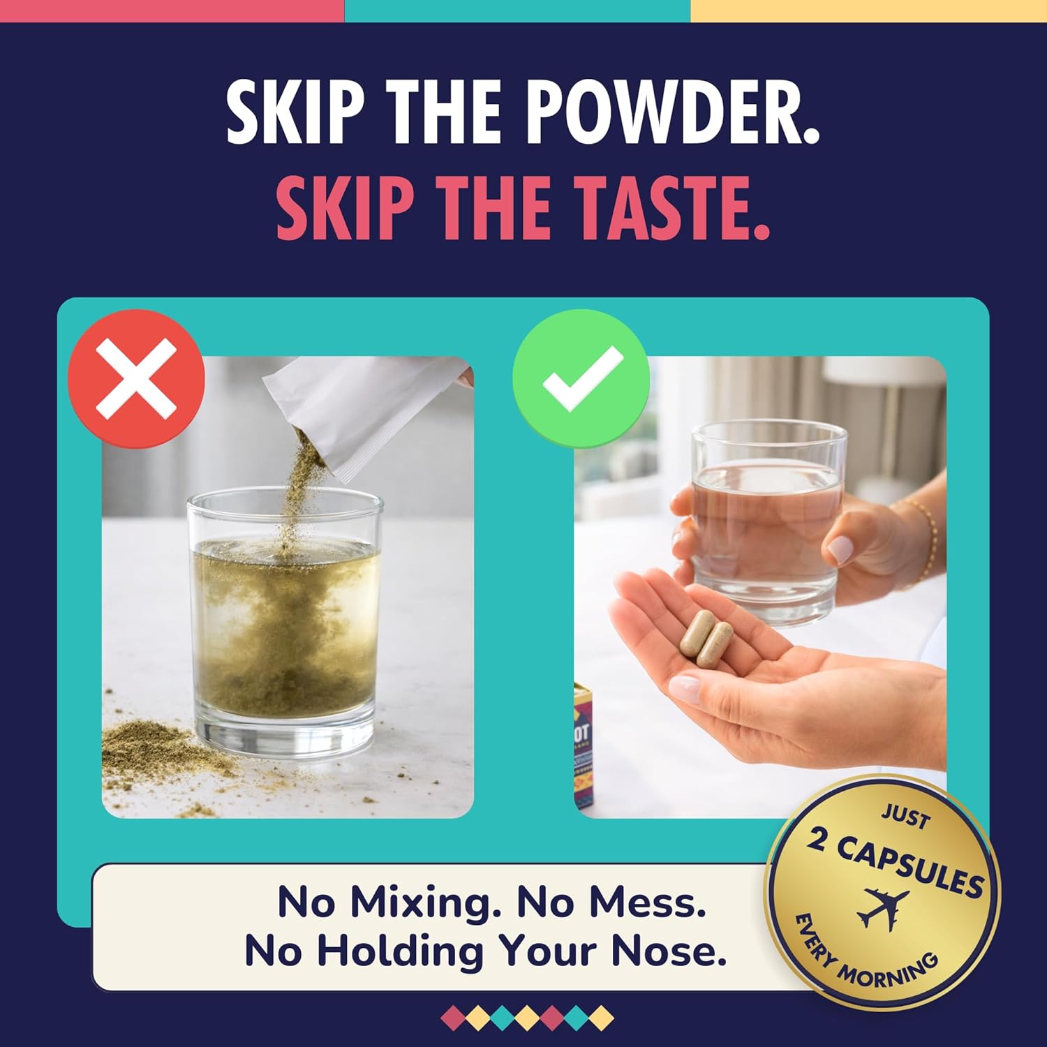 Supplement 2 Pack: Jet Lag Prevention + Ashwagandha, Rhodiola, D3+ for Immune Support, Energy, Digestive Health | Airplane Travel Essentials Multivitamin | Vegan | 120 Count