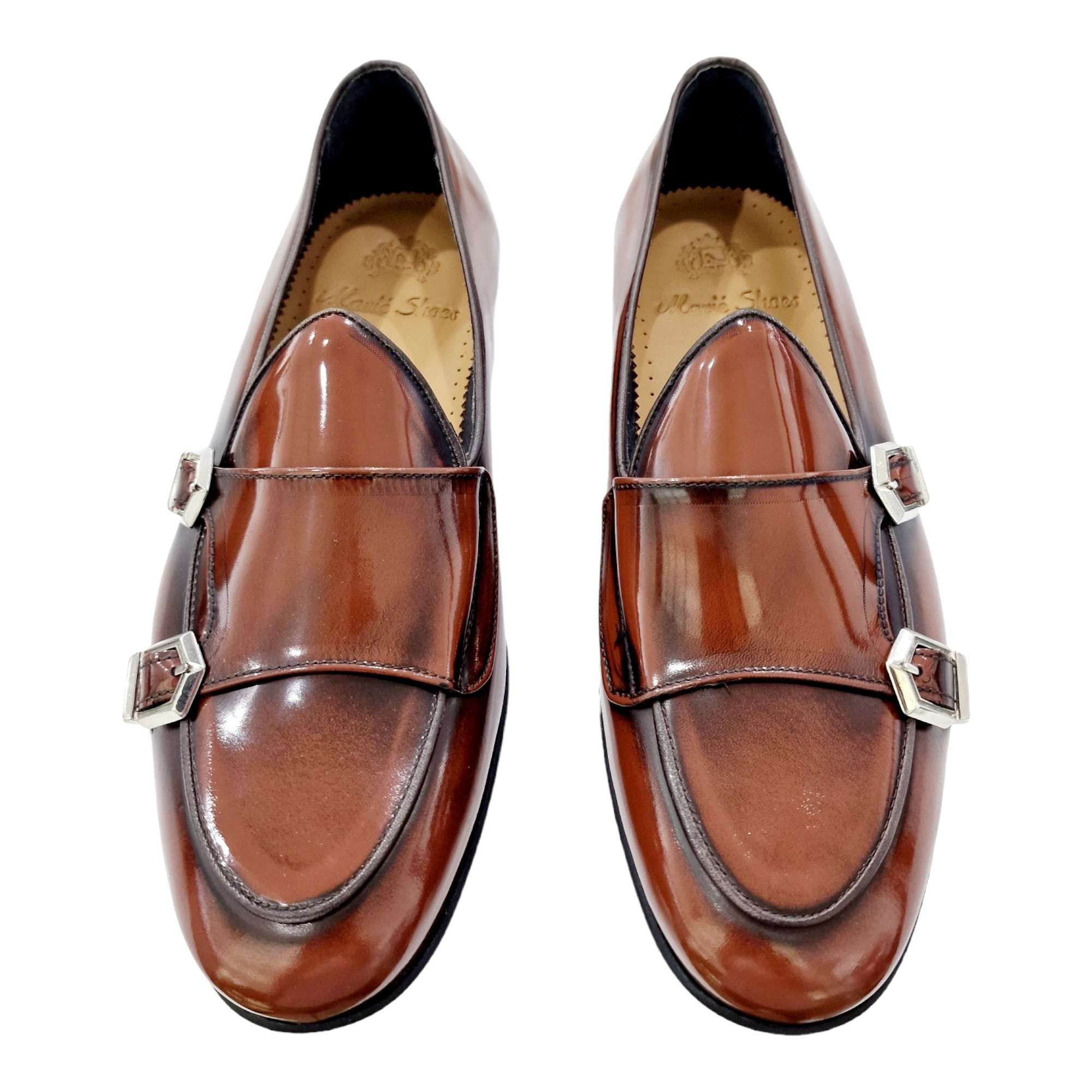 Mocasin Belga Hombre FLORANTIC Doble Monk Hebillas Cuero