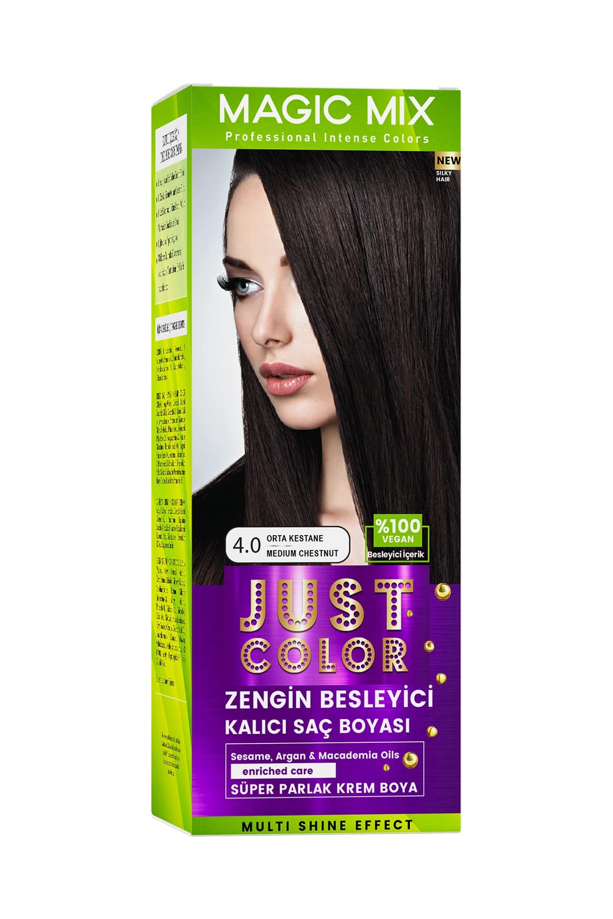 PROCSIN Magic Mix COLOR KIT Parlak ve Canlı 4.0 ORTA KESTANE Kalıcı Saç Boyası