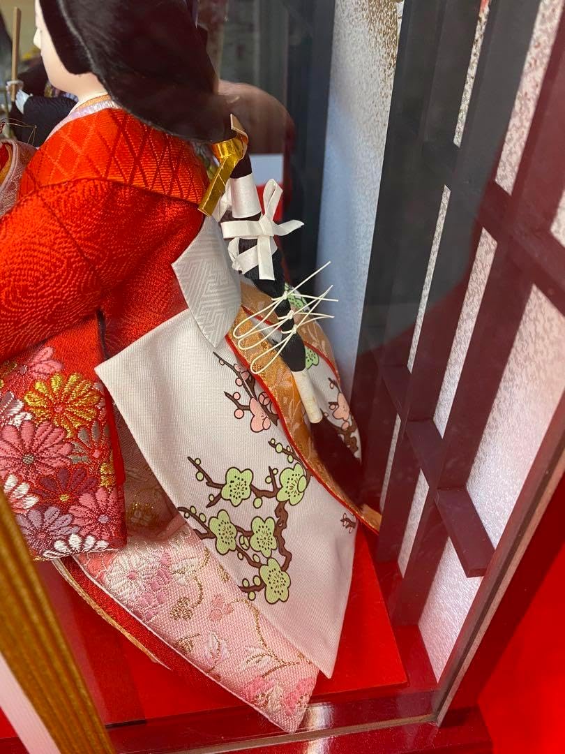 東京久月 雛人形 立親王アクリルケース飾り・間口約42×奥行約28