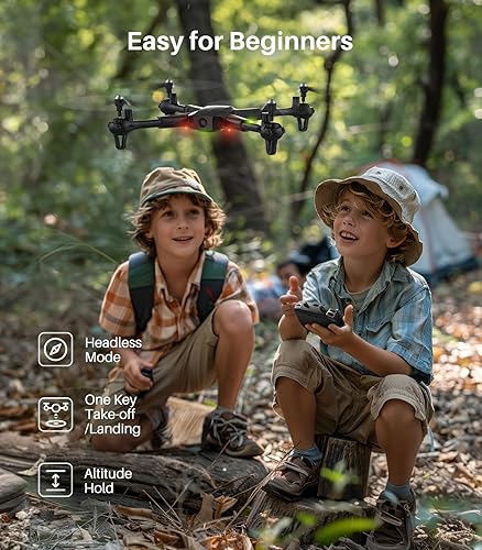 Miniatura 2 de Dron plegable para adultos con cámara FPV de 1080P, cuadricóptero SYMA RC para niños principiantes con modo sin cabeza, retención de altitud, giro y