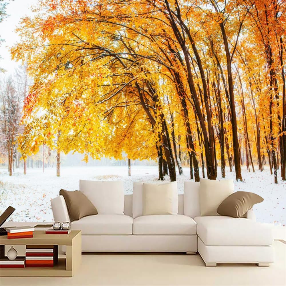 Runa Art Papel Tapiz Fotográfico Nieve Invierno Elche Moderna