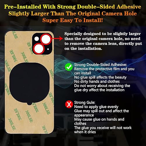 Miniatura 45 de Reemplazo de la cubierta de cristal trasera trasera compatible con iPhone 12 de 6.1 pulgadas + herramientas profesionales (verde)