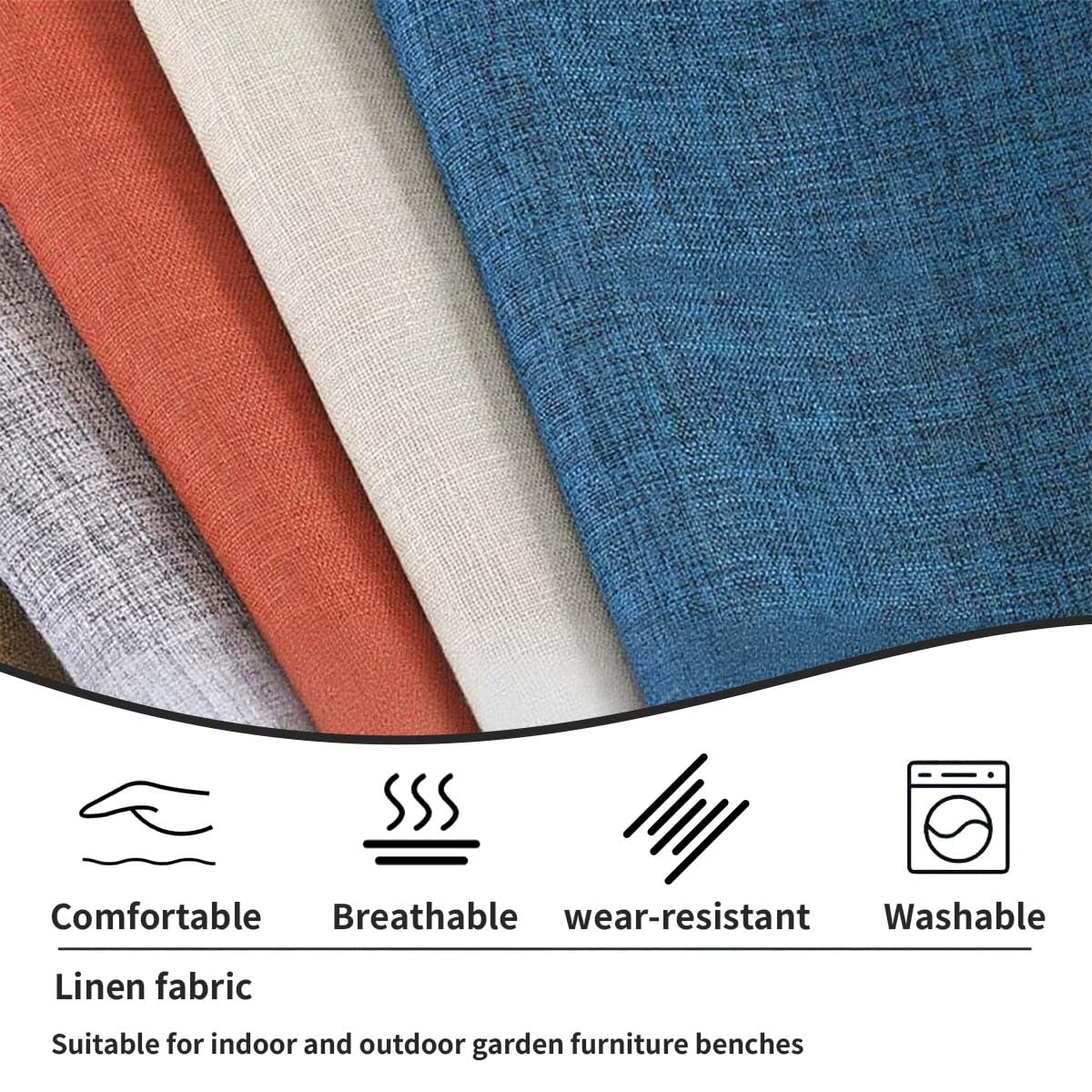 Générique Coussin Salon De Jardin Exterieur, Coussin Banc Banquette- 5cm Coussin De SièGe De FenêTre D'IntéRieur avec Fond AntidéRapant pour Coussin De Banc Balancelle en Rotin,Beige,100x40x5cm