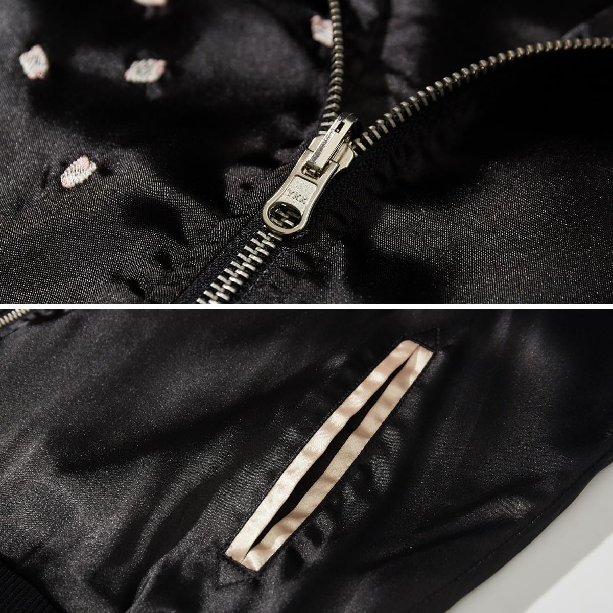 Phoenix Embroidery Men's Bomber Jacket Satin Japanese Style Streetwear Retro Windbreaker Coat for Spring Fall - Image 7