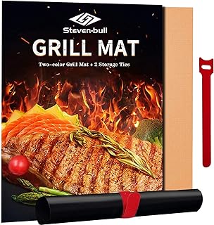 STEVEN-BULL S BBQ Grill Mat,BBQ Mats for Grill Reusable Non Stick, Oven Liners for Bottom of Oven for Gas,Electric and Fan Assisted Ovens.