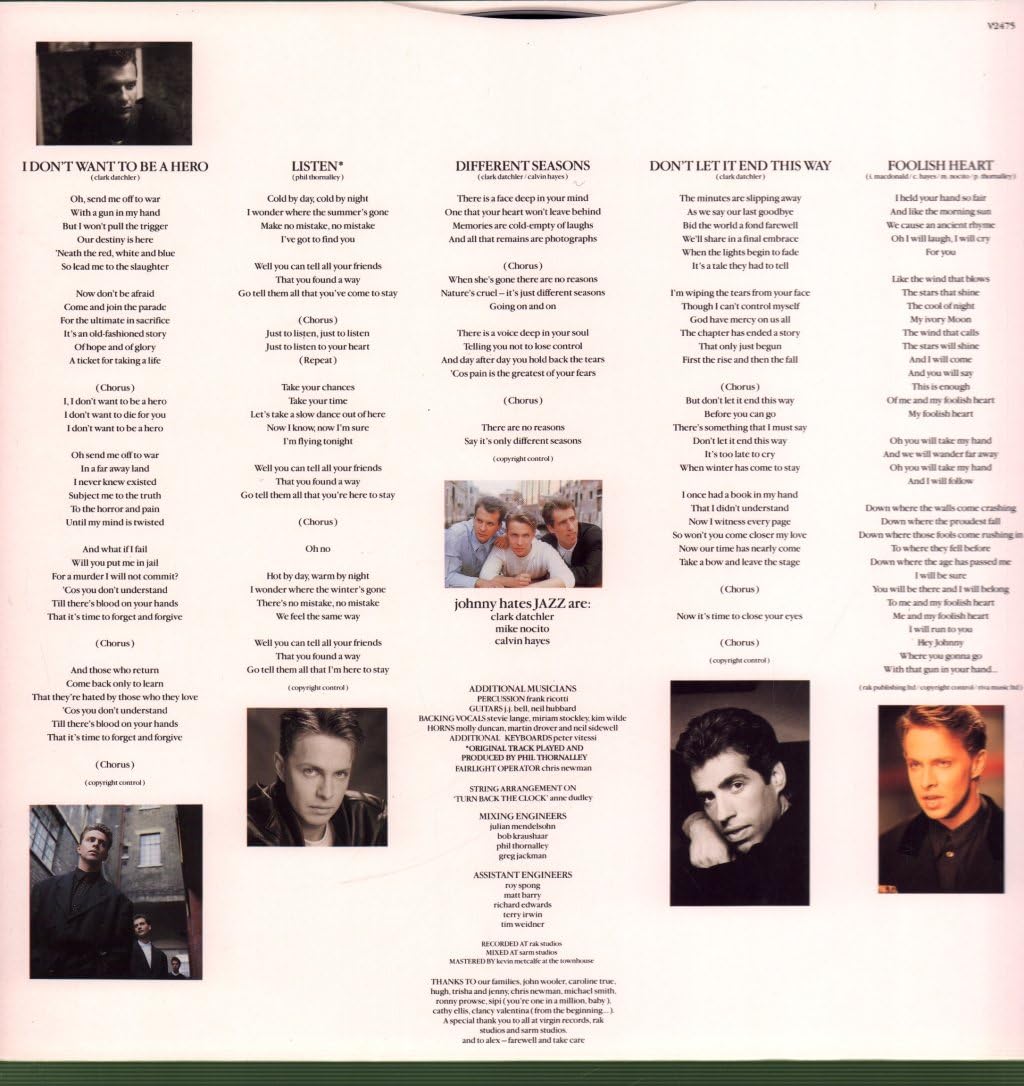 Johnny Hates Jazz / Turn Back The Clock