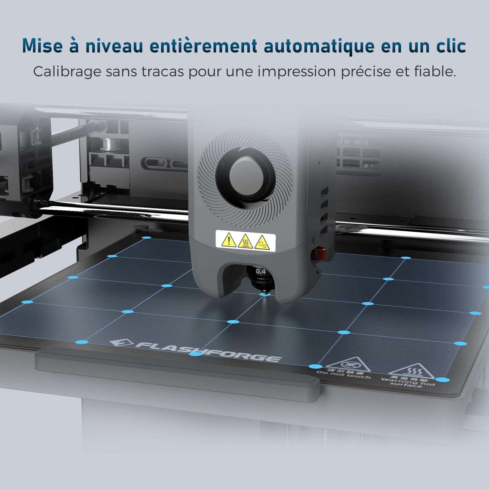 Flashforge Adventurer 5M Imprimante 3D Ultra Rapide 600mm/s, Nivellement Automatique, Buse Intelligent & Plaque PEI, Volume 220x220x220mm, Idéal pour Débutants/Professionnels