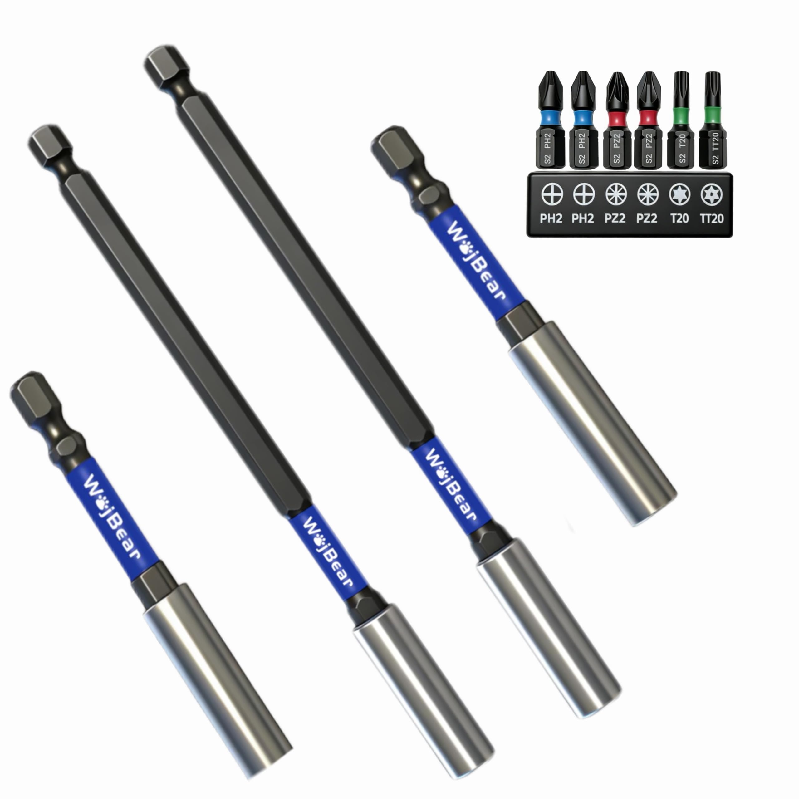 Magnetic Drill Bit Holders - 8 Bit Set -1