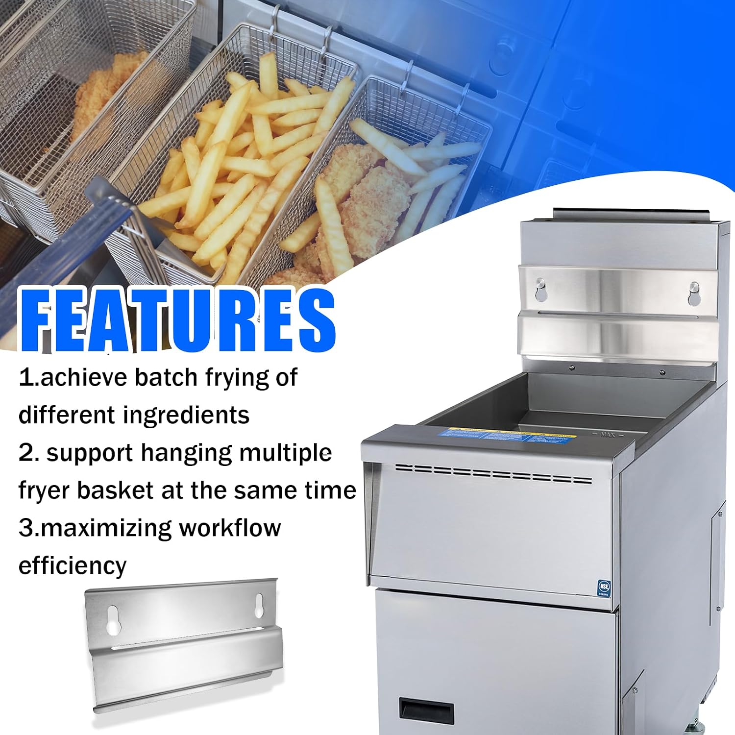 A1105402 Deep Fryer Basket Hanger, for Pitco SG14 Series Gas Fryer