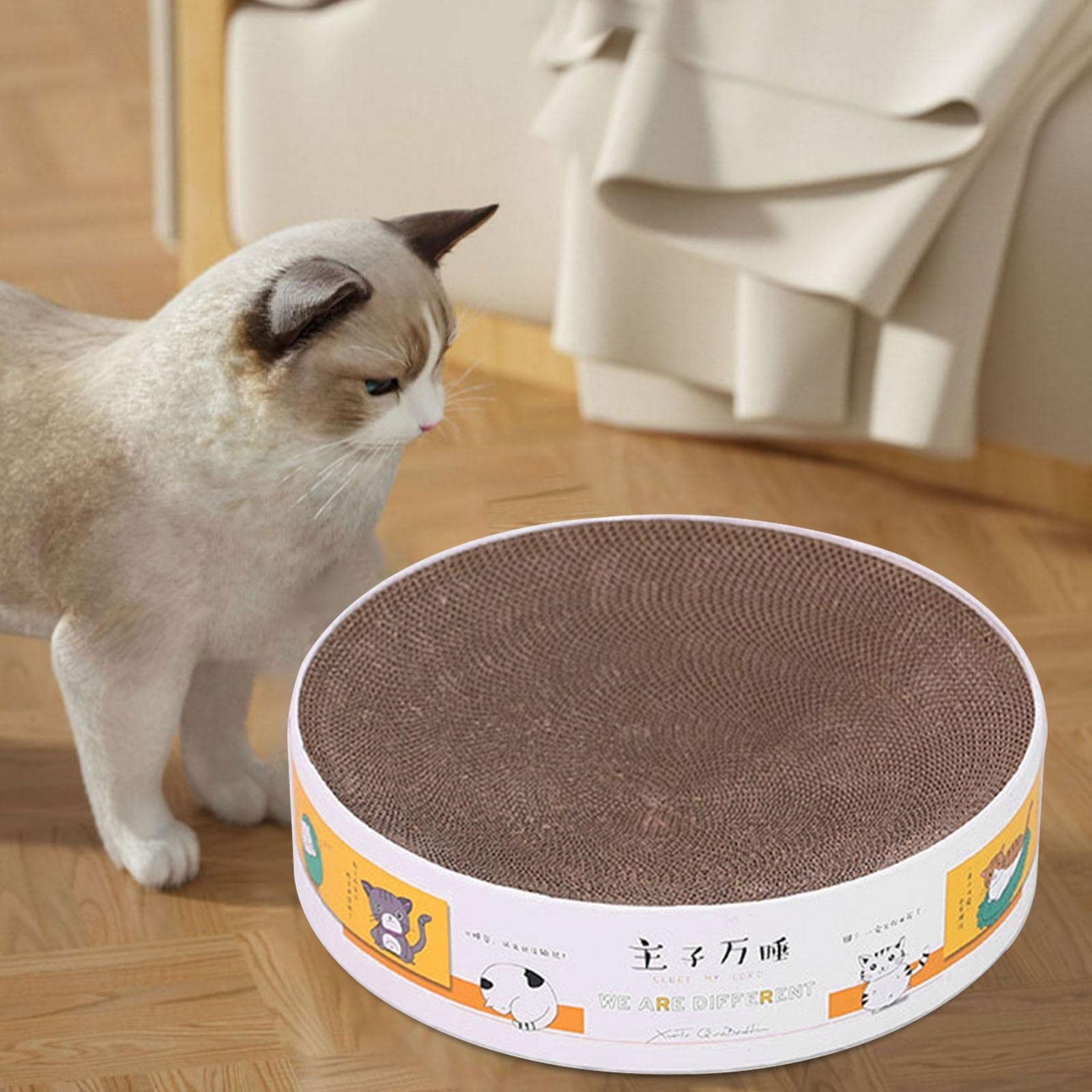 Griffoir pour Chatons, Lit et Plateau à Griffer, Accessoires pour Animaux de Compagnie, 35.8cmx10cm