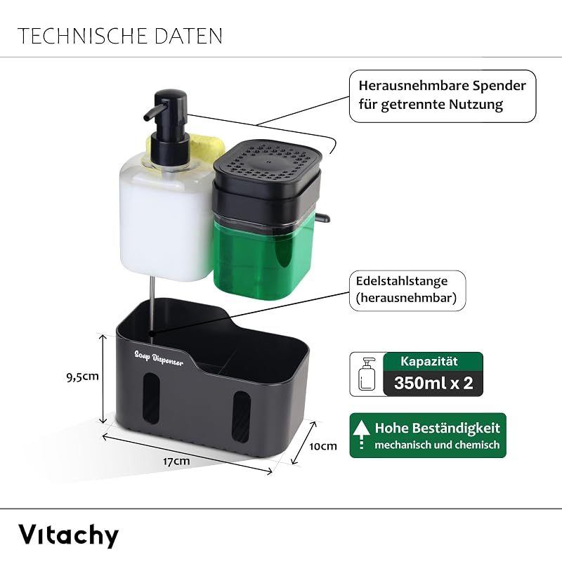 Seifenspender mit Tuchhalter - Ansicht 2
