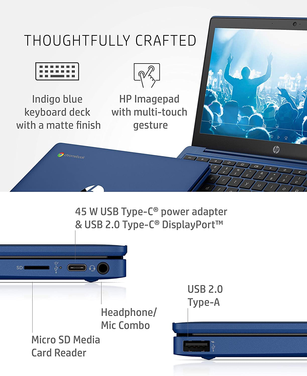 Amazon.com: HP Chromebook - Laptop con pantalla táctil IPS de 11