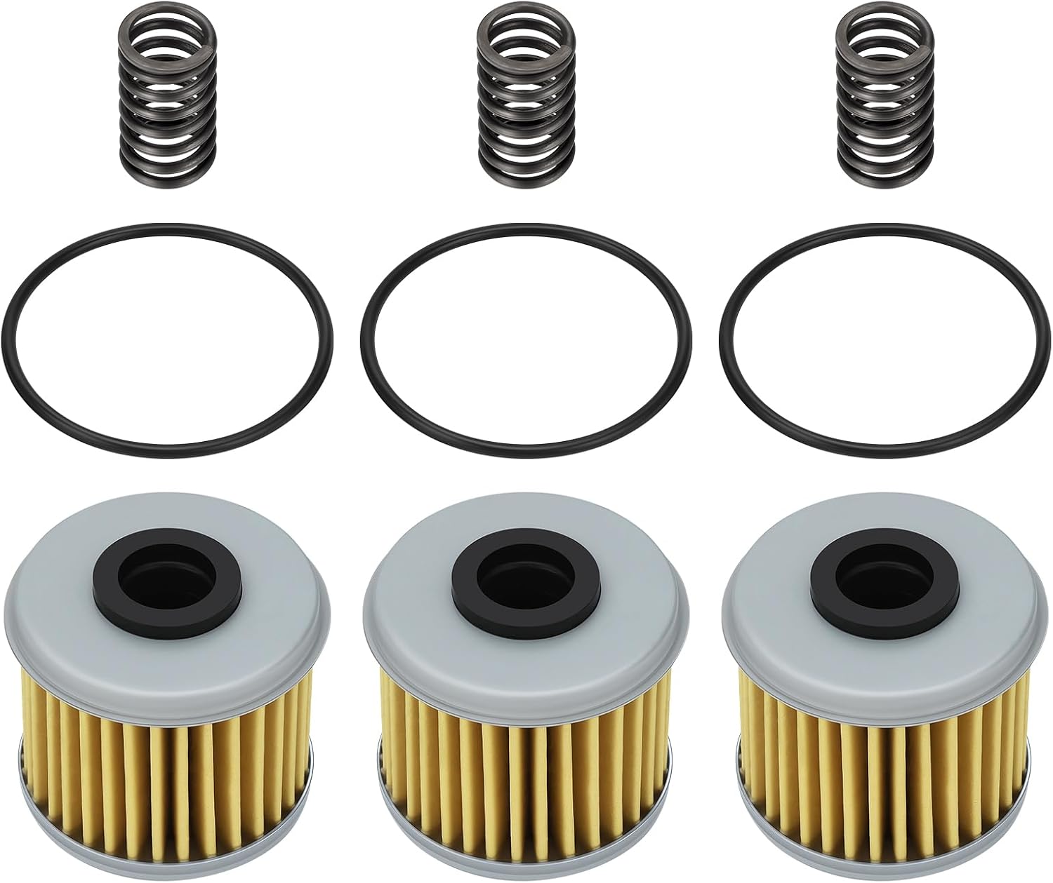 JAVIK 5PSC Oil Filter O-Ring Spring For Honda CRF250X CRF250R TRX450R CRF150R CRF250RX TRX450ER CRF450 2002-2024 O.E.M# 15412-MEN-671