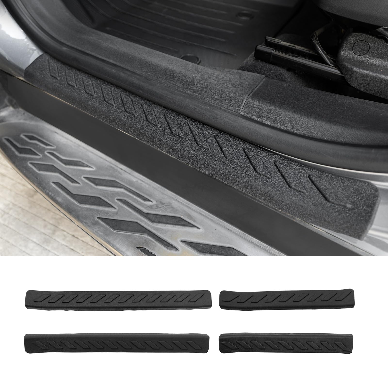 Maxzina Door Sill Protector Compatible with 2021-2025 Chevrolet Trailblazer Step Protector Side Edge Step Guard Car Door Dust Shield Cover 2024 Chevy Trailblazer Exterior Accessories