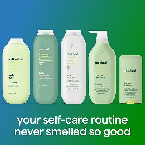 Miniatura 8 de Method Acondicionador diario, diario Zen con pepino, té verde y algas marinas, sin parabenos ni sulfatos, 13.5 onzas (paquete de 1)