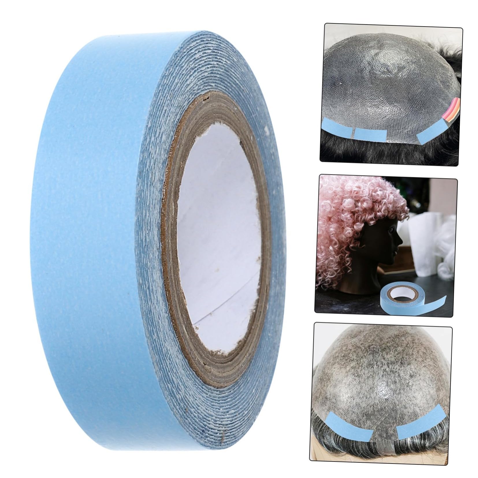 HAPINARY 2 Rolls Seamless Blend Hair Extension Tape Gentle Double Sided Lace Wig Tape for Sensitive Skin