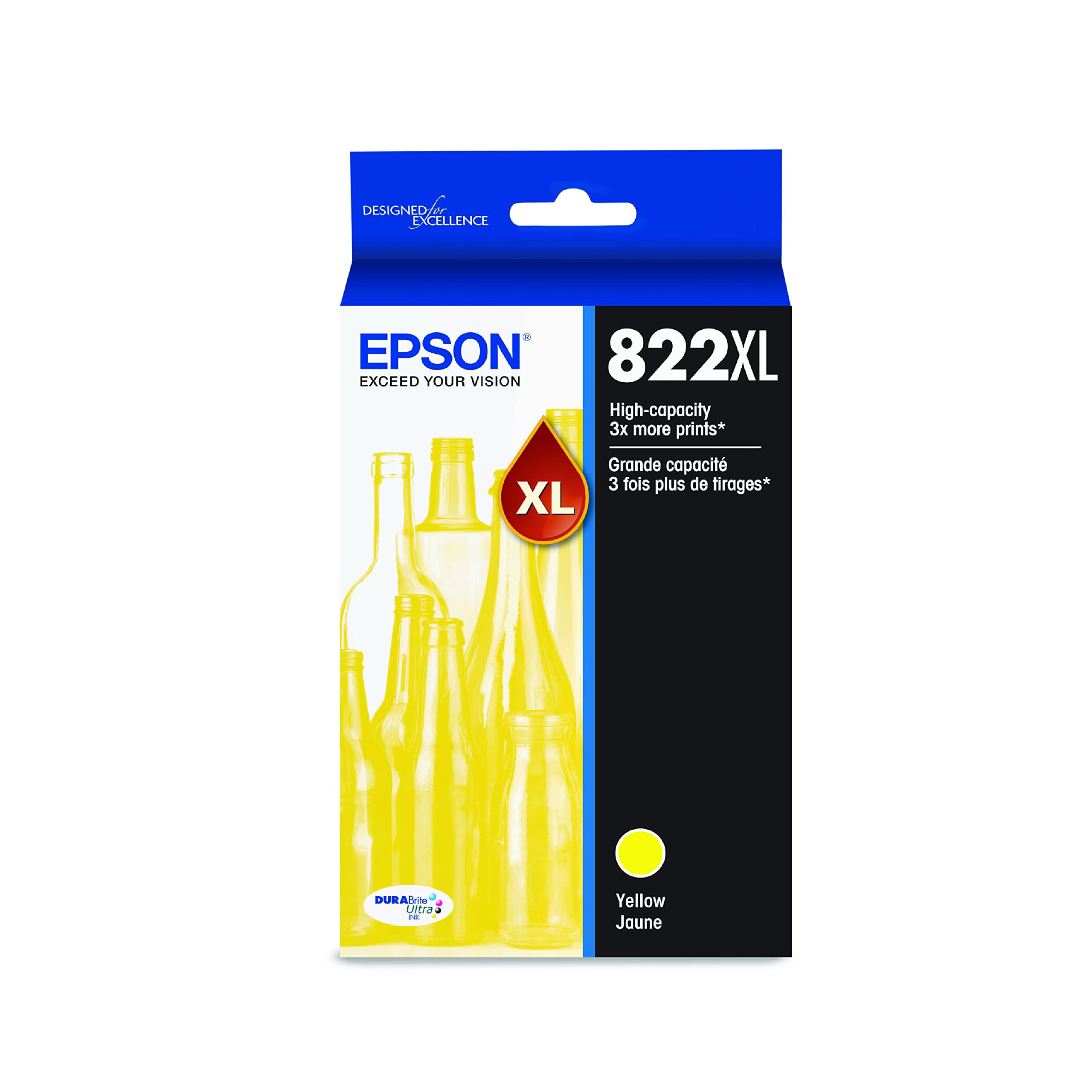 Epson DURABrite Ultra T822 High Capacity Cartridge Ink - Yellow (T822XL420-S)