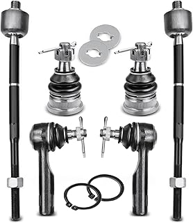 A-Premium Set of 6, Front Lower Ball Joint, Inner & Outer Tie Rod End, Compatible with Nissan Sentra 1995-1999, 200SX 1995-1998, with Power Steering