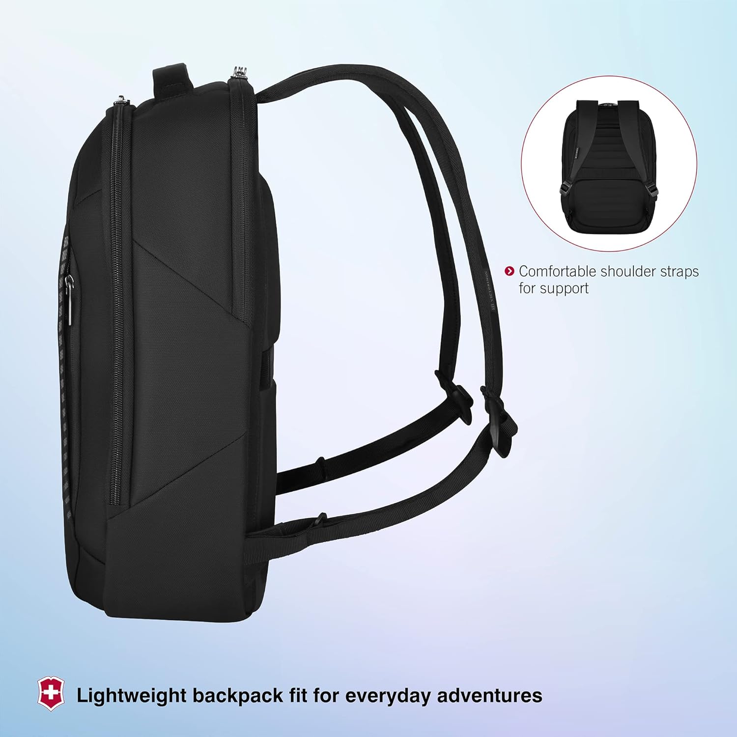 Victorinox Crosslight City Daypack - Professional Business Backpack for Daily Use - Lightweight Laptop Backpack - Black