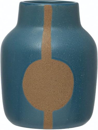 Miniatura 1 de Creative Co-Op Florero de gres con diseño abstracto