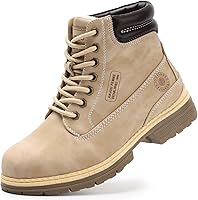 ANJOUFEMME Women's Waterproof Combat Hiking Boots - Casual Work Outdoor Walking Shoes for Backpacking & Winter