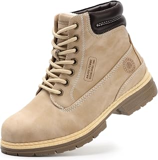 ANJOUFEMME Women's Waterproof Hiking Boots - Casual Combat Work Outdoor Walking Shoes for Hiking & Backpacking